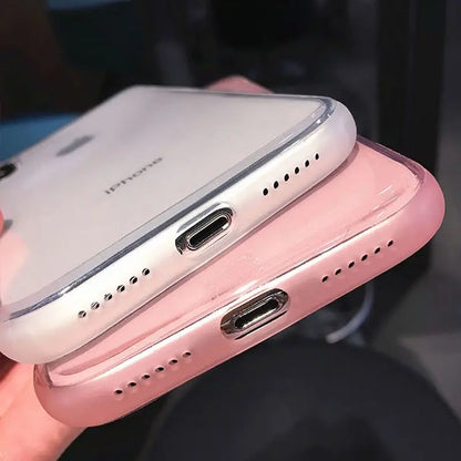 Fashion colorful Transparent Anti-shock Frame Phone Case