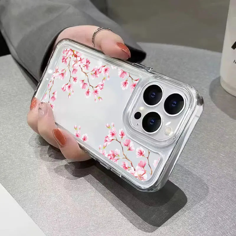 Bright Flower Art Transparent Phone Case