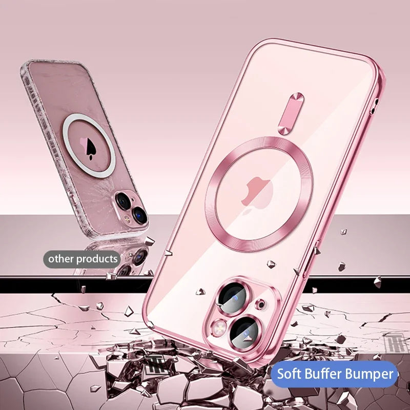 Clear Plating Ultrathin Silicone Case For iPhone