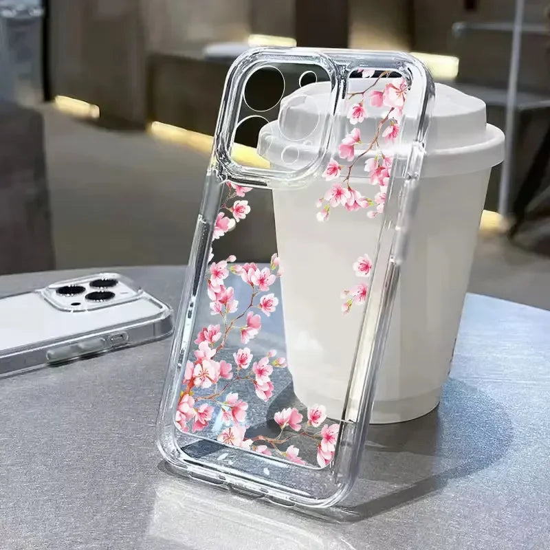 Bright Flower Art Transparent Phone Case