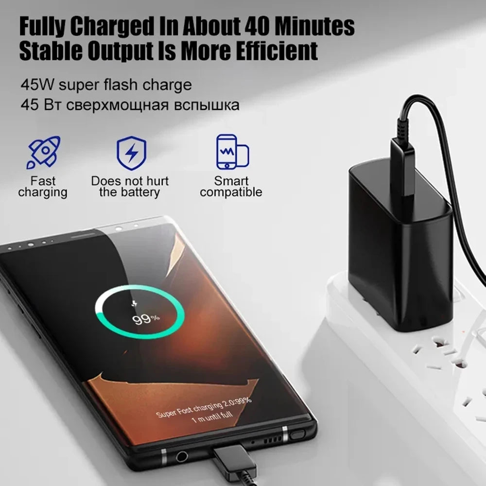 45W PD Super fast charge for  S22 S23 Ultra