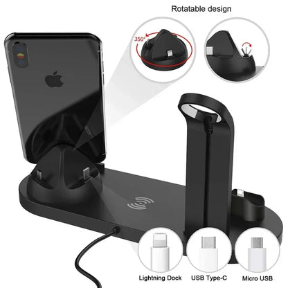 120W 7 in 1 Wireless Chargers Stand
