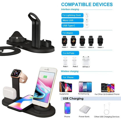120W 7 in 1 Wireless Chargers Stand