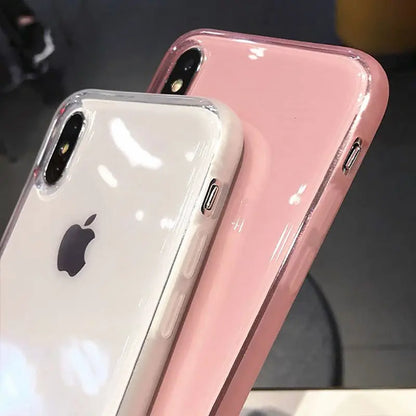 Fashion colorful Transparent Anti-shock Frame Phone Case