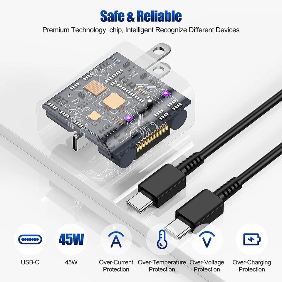 45W USB-C Mobile Phone Charger Plug Fast Charging Plug Mobile Phone Charger Adapter Suitable For Phone Tablet Fast Charging Plug