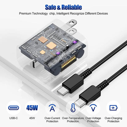 45W USB-C Mobile Phone Charger Plug Fast Charging Plug Mobile Phone Charger Adapter Suitable For Phone Tablet Fast Charging Plug