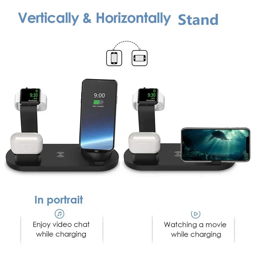 120W 7 in 1 Wireless Chargers Stand