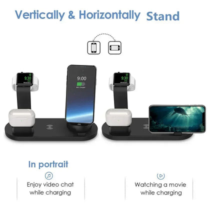 120W 7 in 1 Wireless Chargers Stand