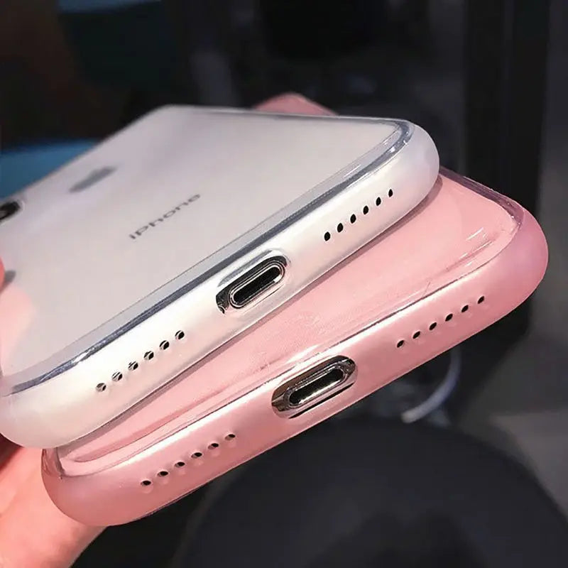 Fashion colorful Transparent Anti-shock Frame Phone Case