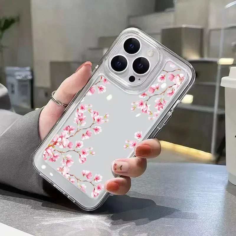 Bright Flower Art Transparent Phone Case