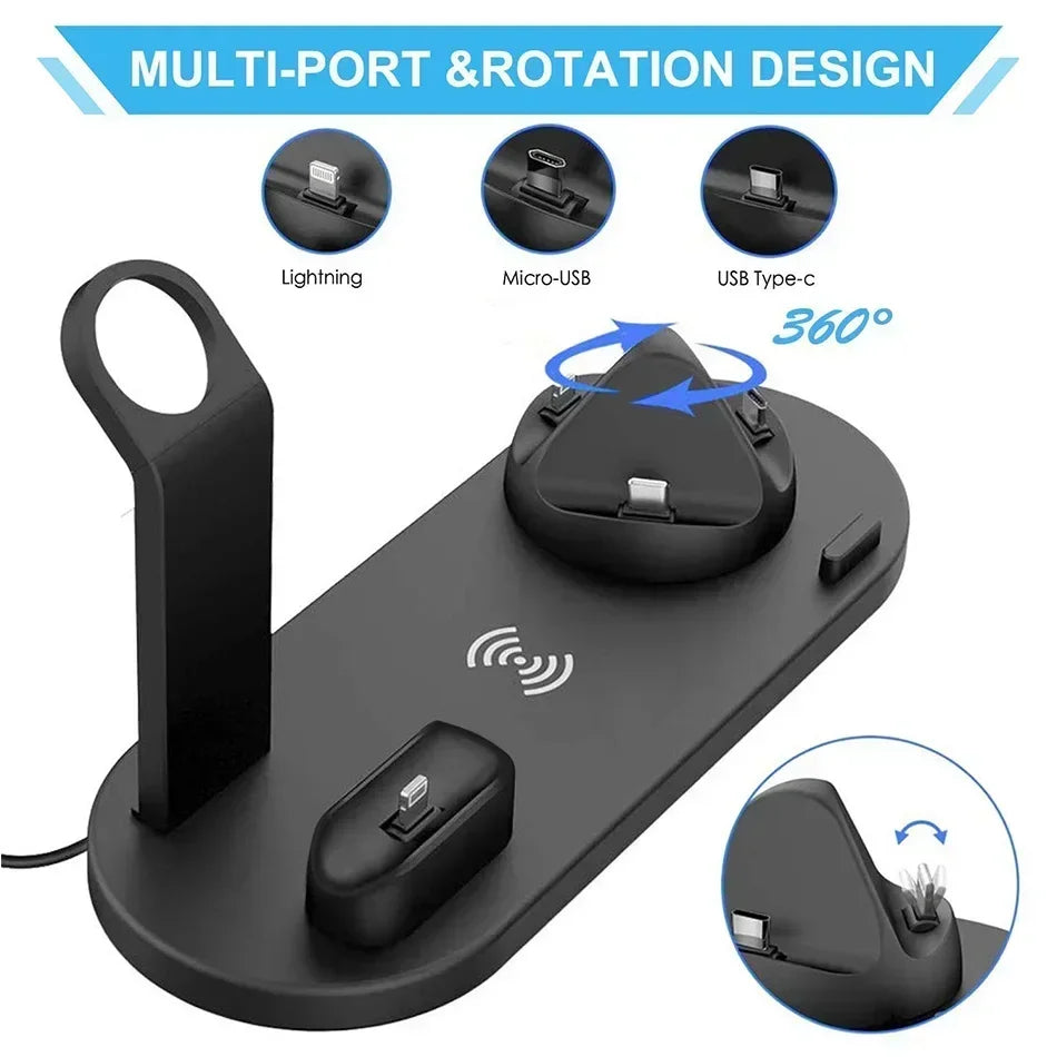 120W 7 in 1 Wireless Chargers Stand